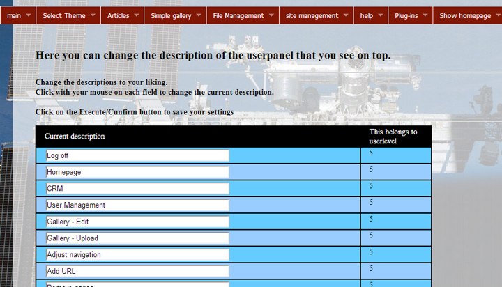 change the description of the built-in programs